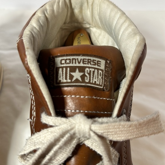 Converse All Star Chuck Taylor Street Mid brown leather men’s size 13 pre-owned. - Picture 7 of 9